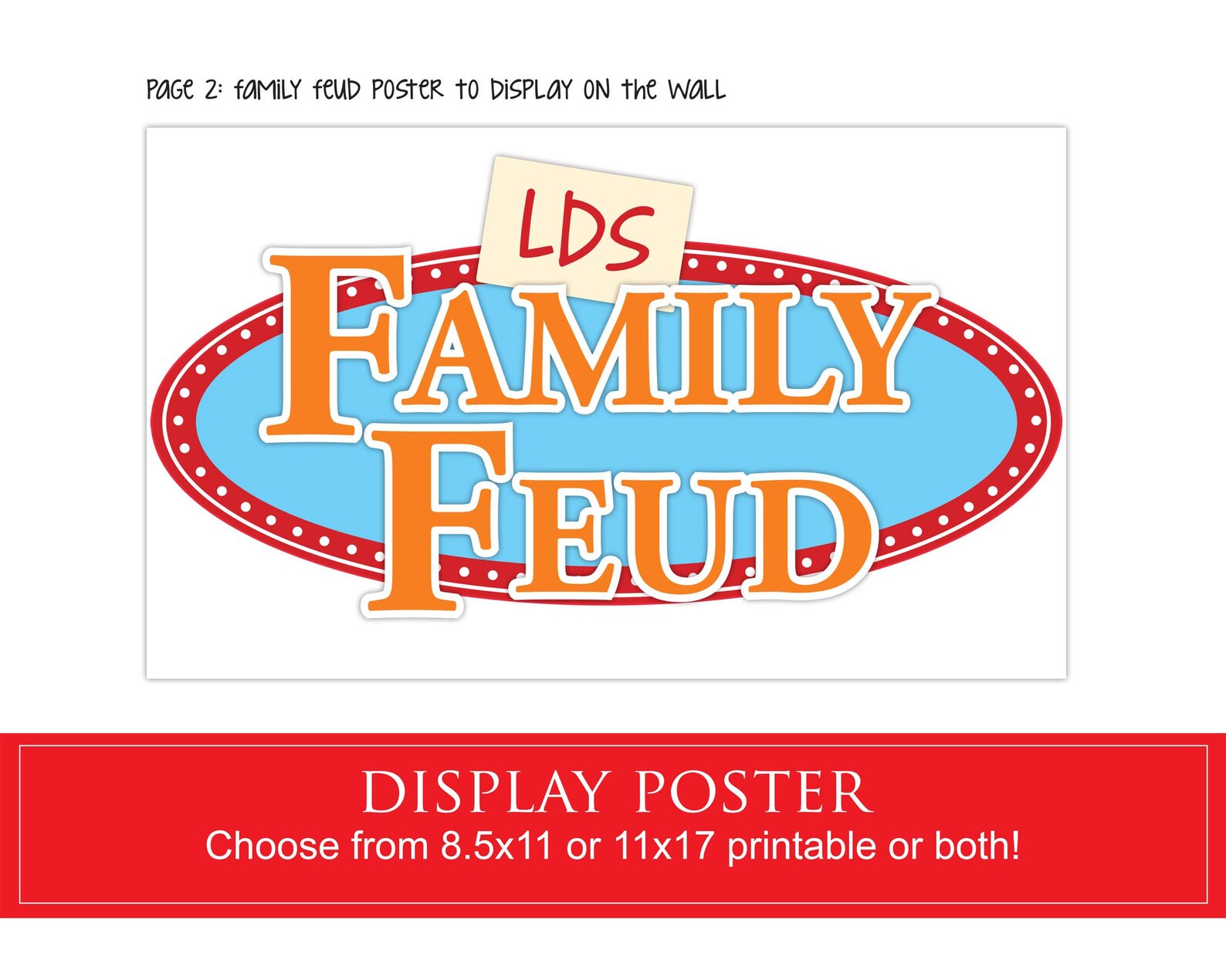 LDS Family Feud, Family Feud Party Game, LDS Youth Activity, Digital ...