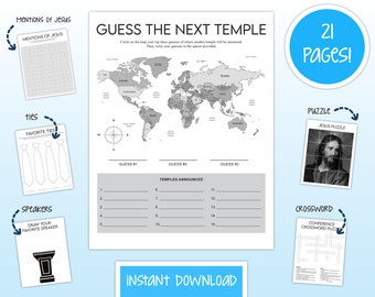 LDS General Konferenz Aktivitätspaket: Malvorlagen, Puzzles (Digitaler Download)
