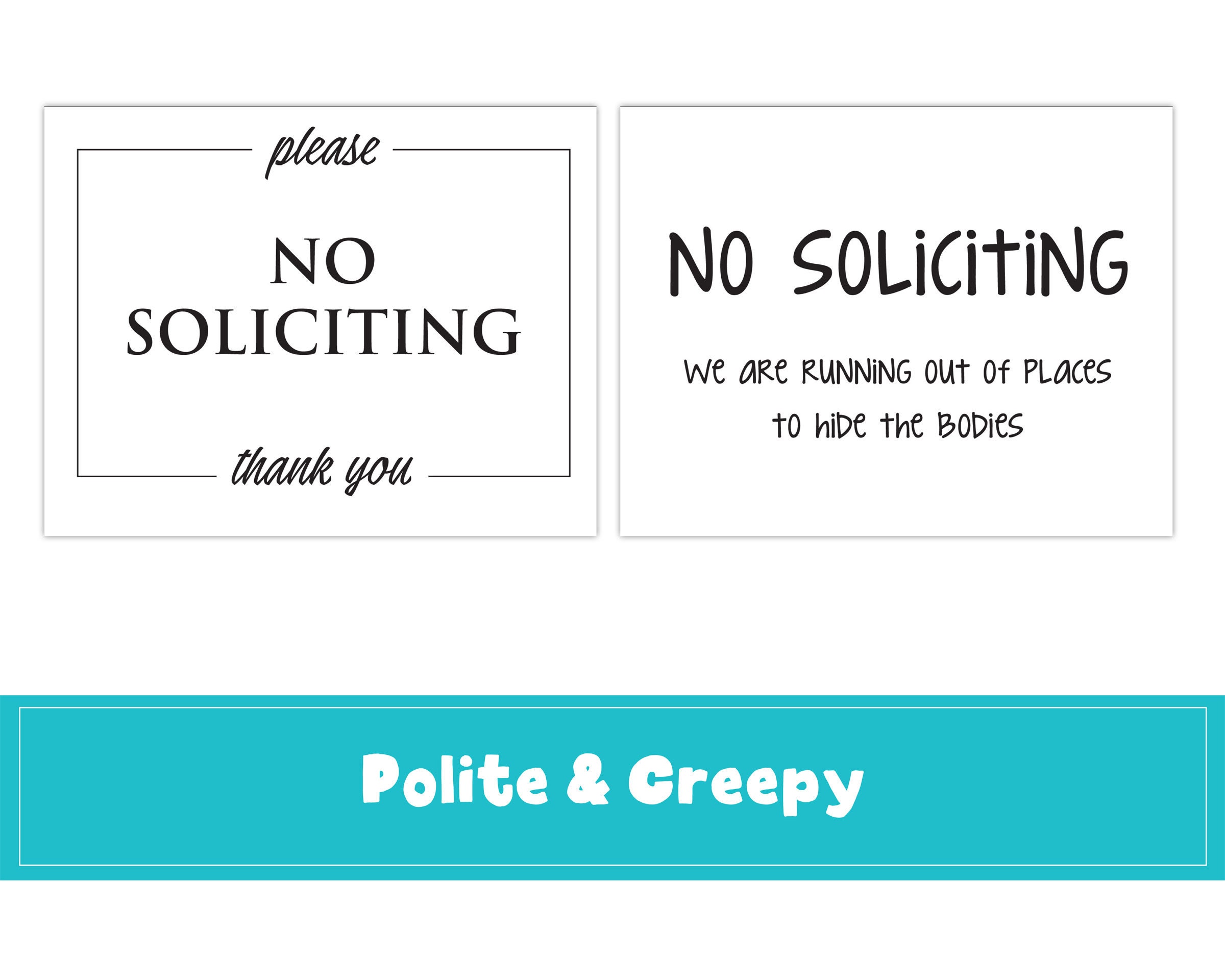Printable No Soliciting Signs, DIY No Soliciting Sign, No Solicitors ...