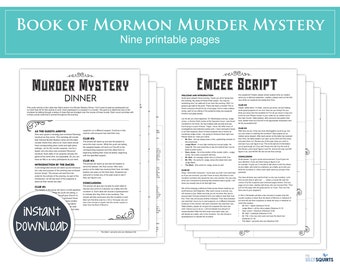 Book of Mormon Murder Mystery, Murder Mystery, LDS murder mystery, LDS Youth Activity