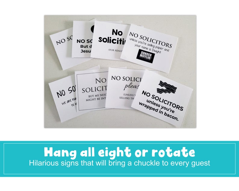 Printable No Soliciting Signs, DIY No Soliciting Sign, No Solicitors ...