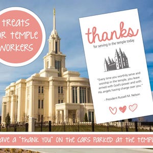 Etiquetas de agradecimiento para los trabajadores del templo SUD, etiquetas de agradecimiento para imprimir, ideas de actividades para jóvenes SUD, obsequios para los trabajadores del templo SUD, días de actividades de la Primaria