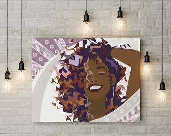 African Woman Printable Wall Art, Carnival wall art, digital download for Living Room decor,