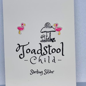 Sterling Silver - flamingo studs/ earrings / kids jewelry / Childrens Jewelry / Childrens Earrings