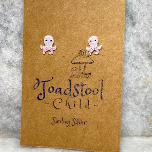 Sterling Silver - Octopus studs/ earrings / kids jewelry / Childrens Jewelry / Childrens Earrings