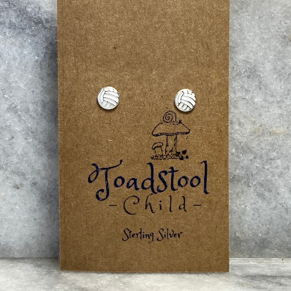 Sterling Silver - Volleyball studs/ earrings / kids jewelry / Childrens Jewelry / Childrens Earrings