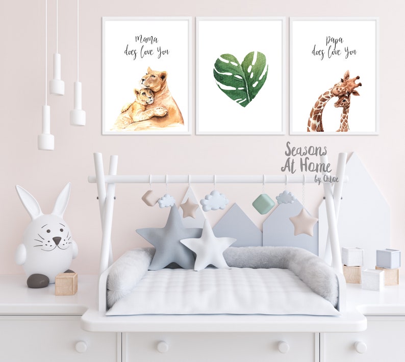 Safari Nursery Art Safari Nursery Decor Nursery Animal Etsy