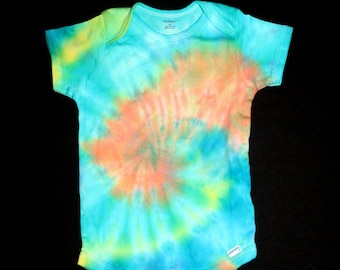 Tie Dye Infant Body Suit/Orange slice