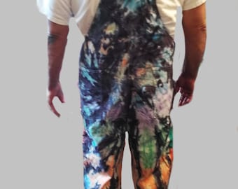 Tie Dye Overalls/Rainbow and Dark Rainbow