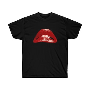 Rocky Horror Picture Show Biting Red Lips Musical Cult Movie Film Unisex Ultra Cotton Tee T-Shirt Many Colors Adult S, M, L, XL, 2XL Sizes
