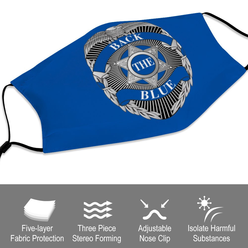 Back the Blue Law Enforcement Police Officer Support Shield Etsy
