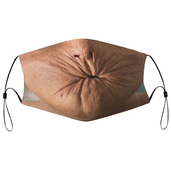 Preacher Eugene Arseface Butthole Mouth Cloth Face Mask With 2