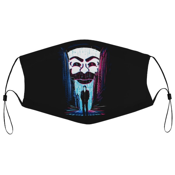 Mr Robot Fsociety Computer Hacker You 1 or 0 Protest Rebel Anti Cloth Face Mask 2 Replaceable Filters Dust Proof Covering Nose Wire Splint