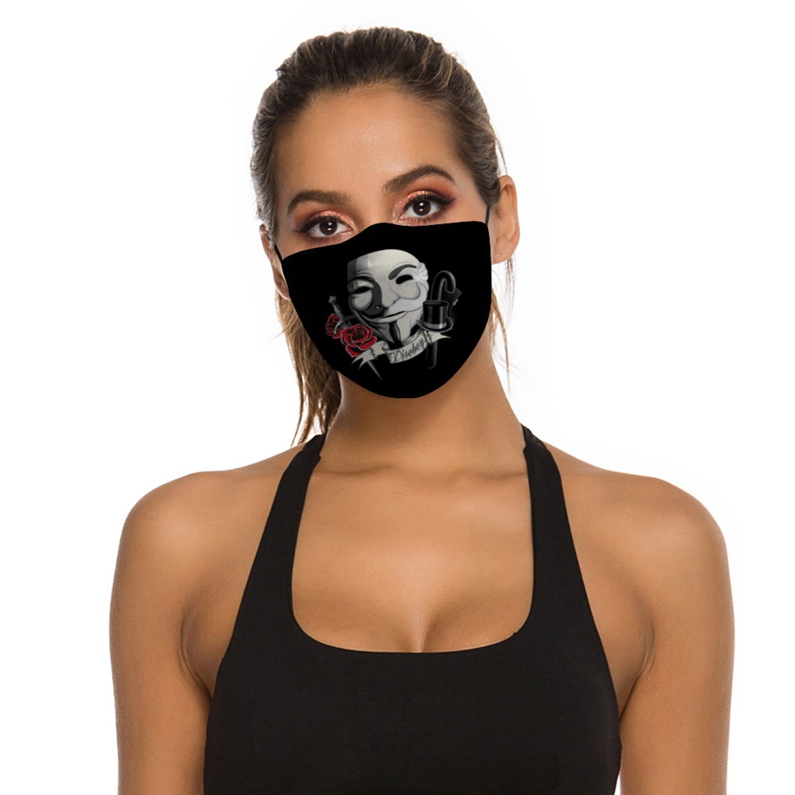 V Vendetta Guy Fawkes Mr Robot Fsociety Disobey Protest Rebel Etsy