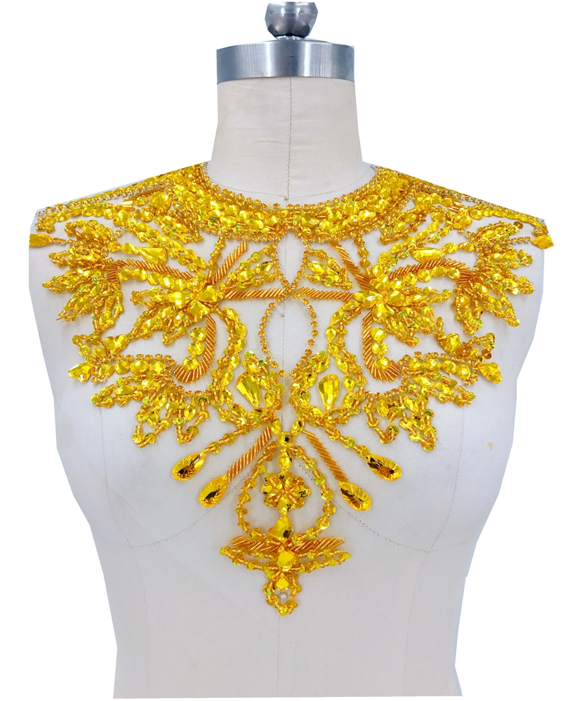 Rhinestone Bodice Applique Flower Embroidery Diamante Lace Etsy