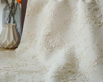 Little Flower Embossed Floral Fabric Elegant Jacquard Fabric Brocade Fabric polyester Material By yard for Haute Couture Costume Suit Design