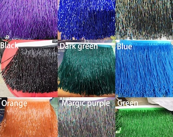 Dangling Beaded Fringe Trim Beaded Tassel Trim Tassel Belt Satin Ribbon for DIY Embellishment Home Decor Doll Dress Costumes Curtain 15CM