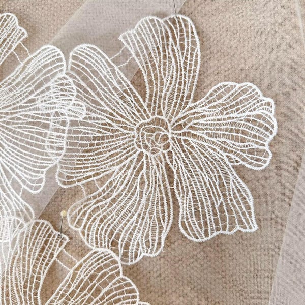 10 Stück Blüten-Patch Blumen-Stickerei-Spitze-Applikation Elfenbein-Häkelblumen-Spitze-Flecken-Flecken Delikates Nähen für Hochzeitskleid-Kleid-Fertigkeits-Projekte