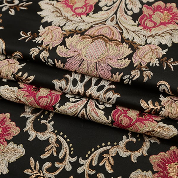 Vintage Emboss Jacquard Fabric Flower Brocade Damask for Haute Couture Sewing, Crafts, DIY, Suits, Drapes, Apparel, Suits Sold by 1 Yard