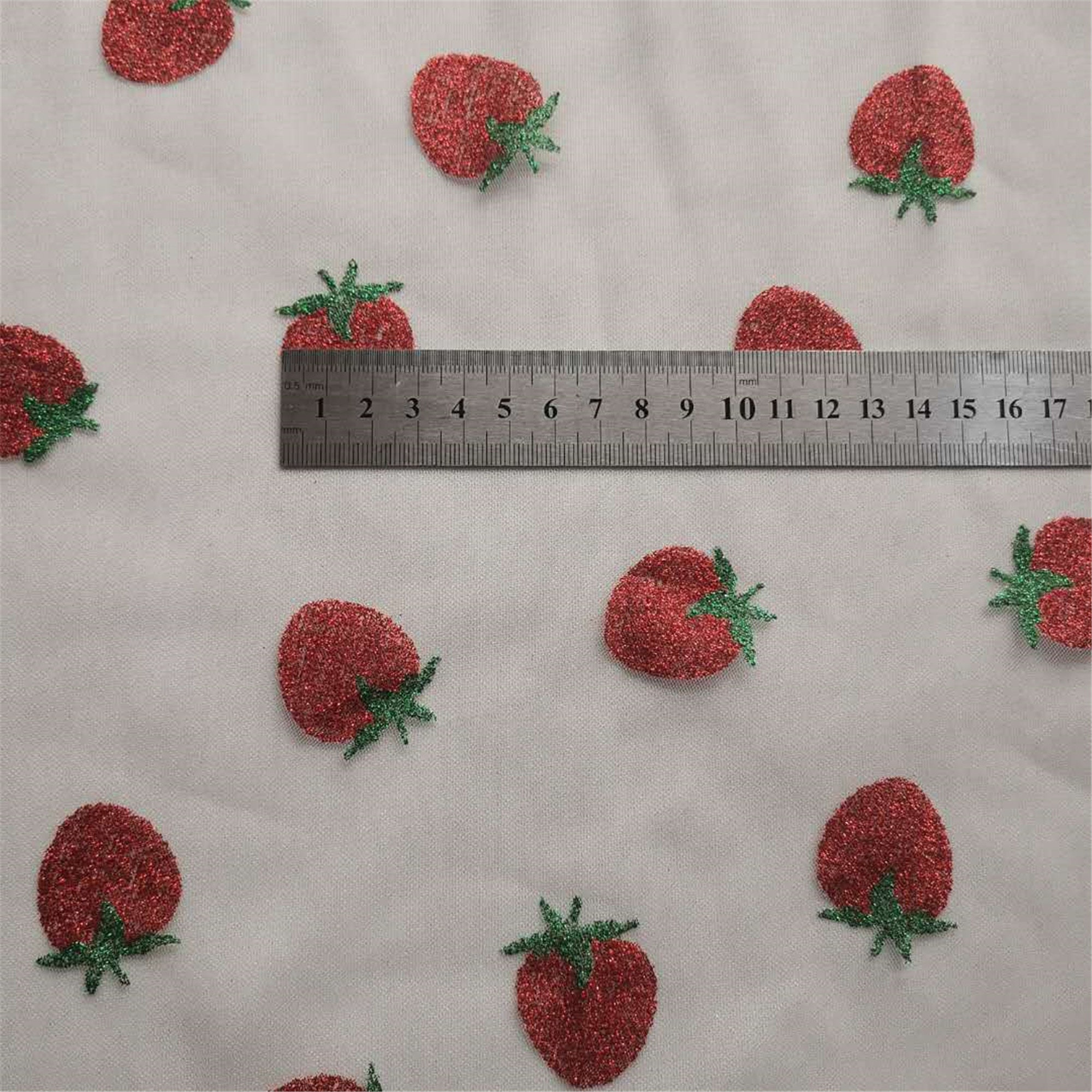glitter strawberry tulle
