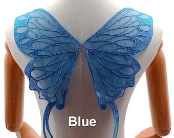 Butterfly Lace Appliques Butterfly Embroidery Colorful Lace Applique Butterfly Lace Motif Sewing on  Dancing Dress Skirt, T-Shirt 1 Piece