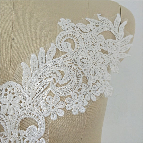 Dentelle Florale 3D Applique Motif Matériaux Avec De La Broderie