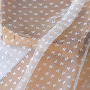 Kleines HerzMuster Tüll Spitze Stoff Weiche Spitze Netz Konstellation Spitze Stoff für Party Kleid, Tutu, Prinzessin Kleid, Puppenkleid Massenware