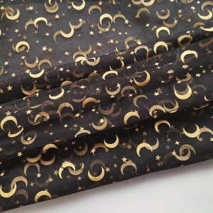 Glitzer Print MondStern Tüll Soft Tüll Spitze, Mond Stern Spitze Stoff, Schicke Spitze Stoff Für Mädchen Rock Sommerkleid, Tutu Kleid, Mini Kleid