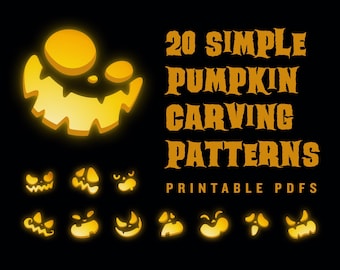20 Printable jack-o-lantern pumpkin carving patterns for Halloween
