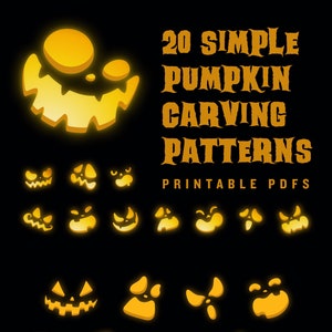 20 Printable jack-o-lantern pumpkin carving patterns for Halloween