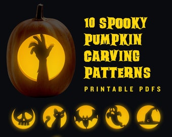 10 Printable jack-o-lantern pumpkin carving patterns for Halloween