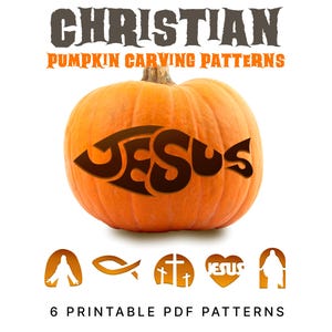 Christliche Kürbisschnitzmuster || Jesus Schablonen, um Ihren Glauben an diesem Halloween zu teilen
