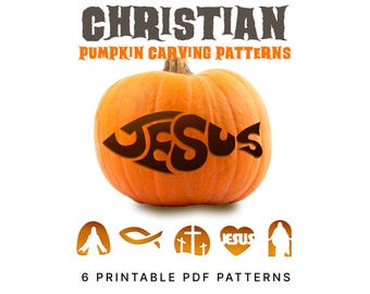 Christian Pumpkin Carving Patterns || Jesus stencils to share your faith this Halloween