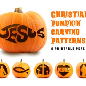 Christian Pumpkin Carving Patterns || Jesus stencils to share your faith this Halloween