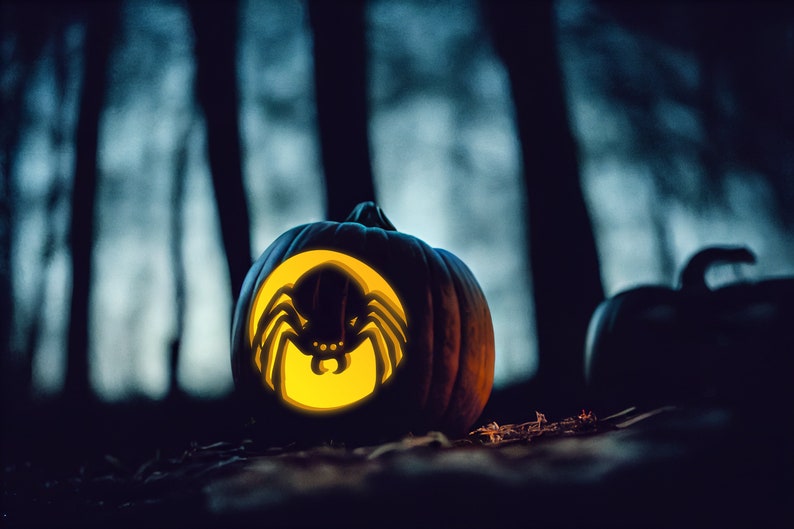 Printable Halloween Pumpkin Carving Stencils Featuring a - Etsy