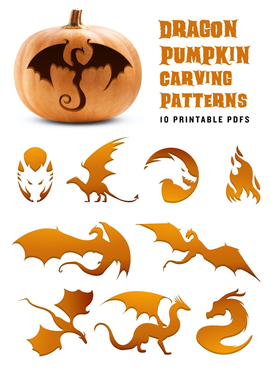 27 Dragon Pumpkin Stencils Mom Wife Busy Life 