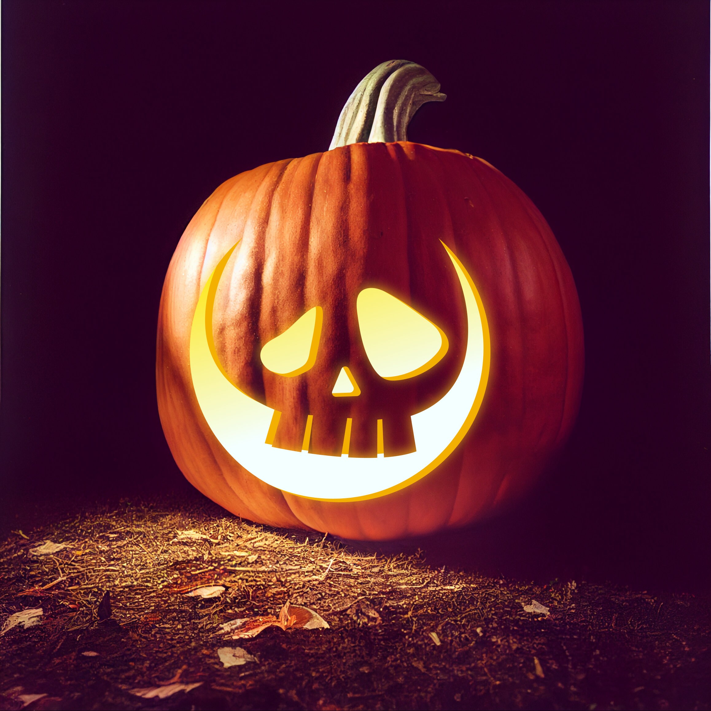 Skull Pumpkin Stencil Skull Pumpkin Stencil