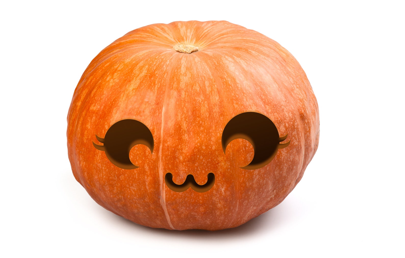 Cute Kawaii Pumpkin Carving Stencil For Halloween Simple Etsy Cute Kawaii Pumpkin Carving Stencil For Halloween Simple Etsy