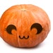 Cute Kawaii Pumpkin Carving Stencil for Halloween // Simple Printable ...