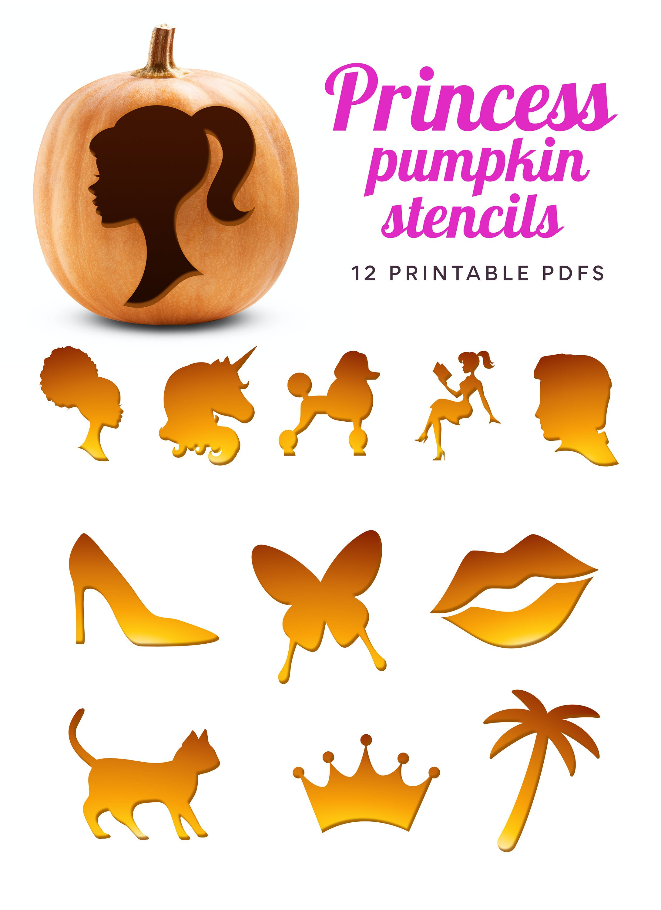 Rapunzel Pumpkin Stencil rapunzel-pumpkin-stencil