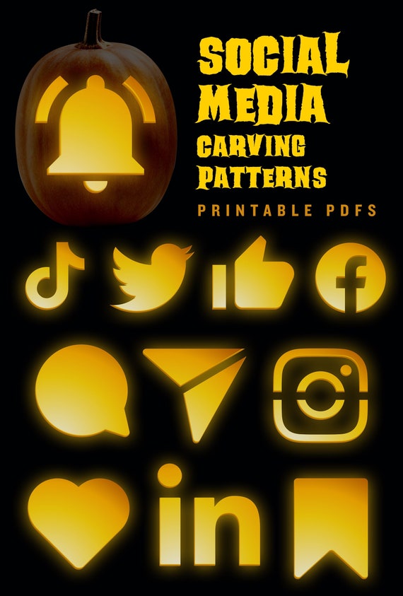 Social Media Pumpkin Carving Patterns Promote Your Twitter