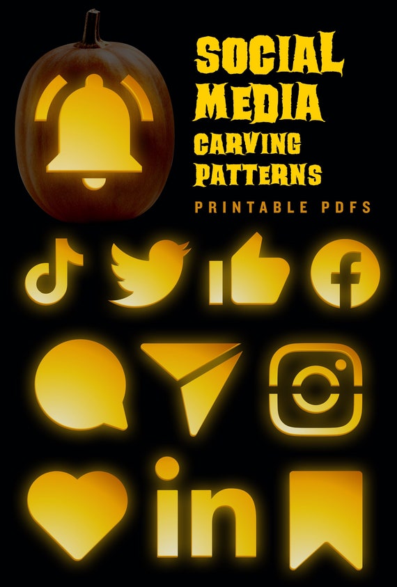 Social Media Pumpkin Carving Patterns  Promote Your Twitter