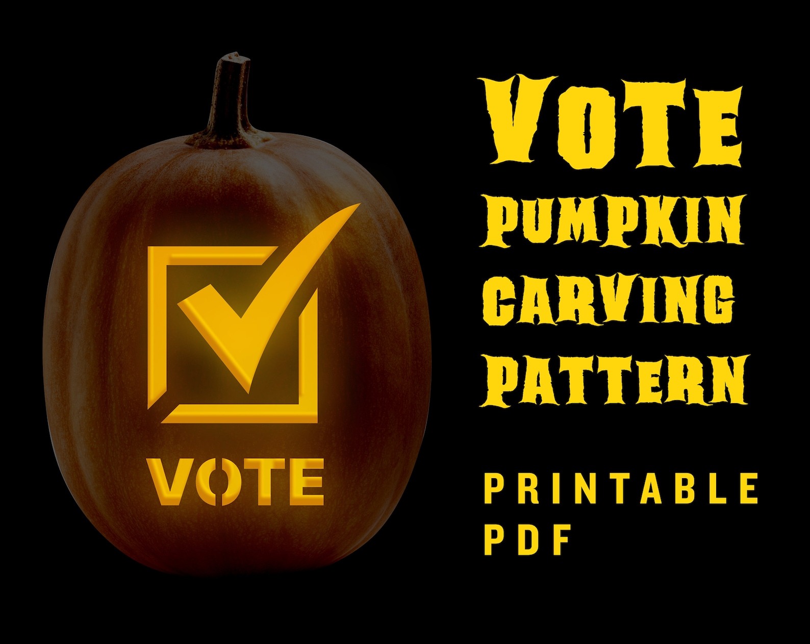 Vote Pumpkin Stencil Printable Vote Pumpkin Stencil Printable