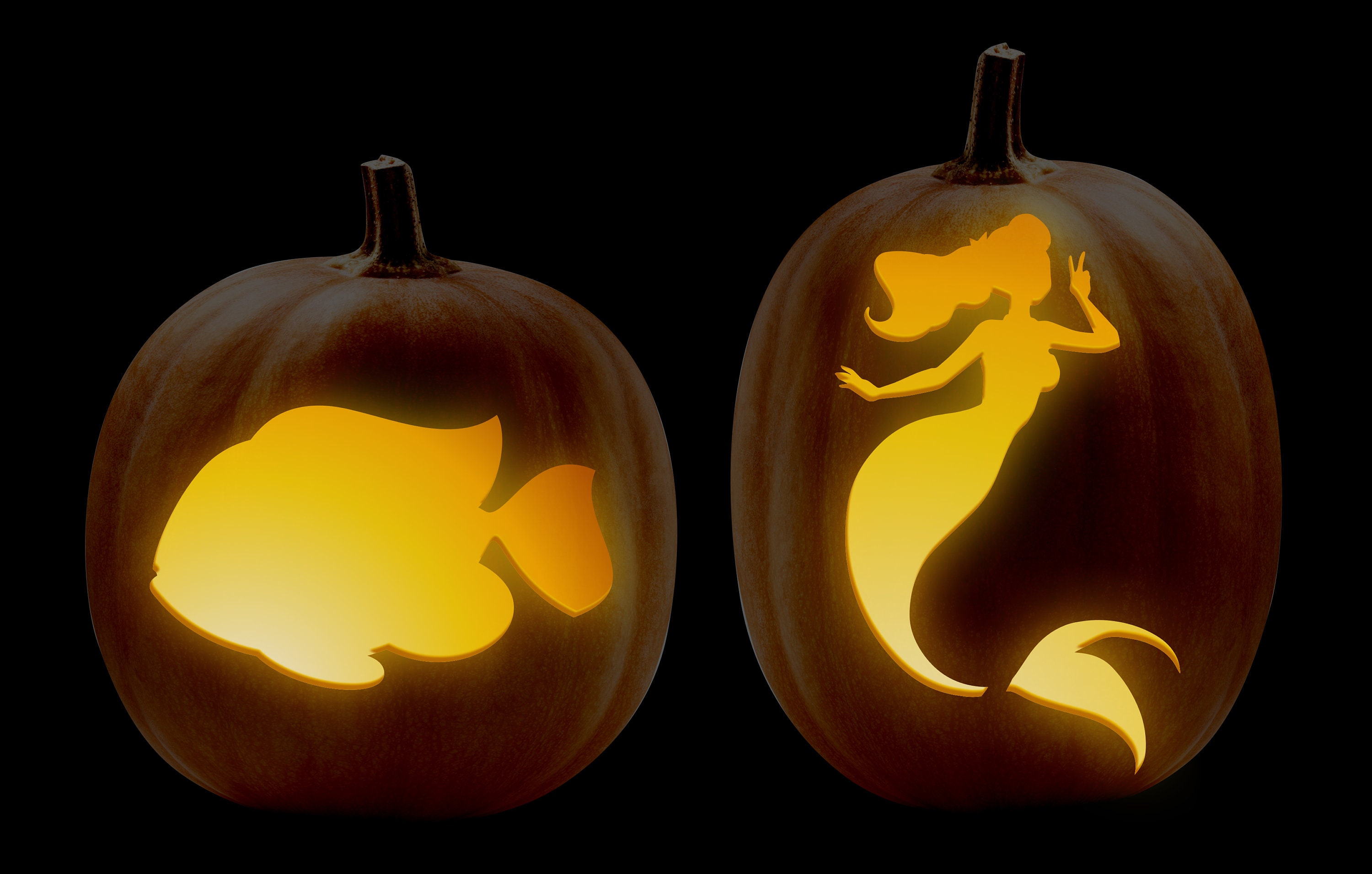 Little Mermaid Pumpkin Carving Patterns little-mermaid-pumpkin-carving-patterns