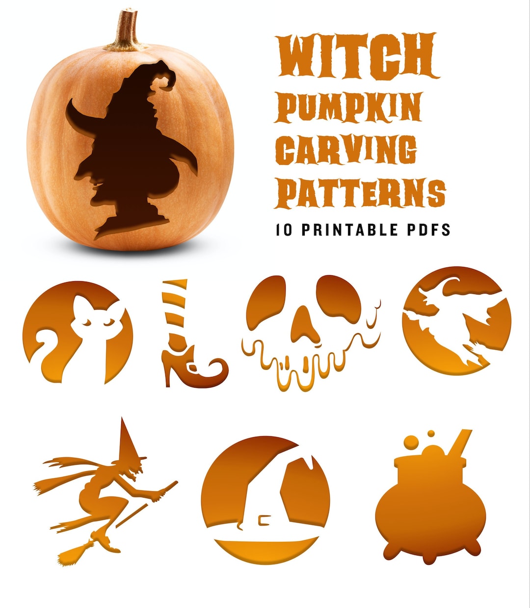 Witch Pumpkin Carving Patterns  Look Like a Pro With Fun and