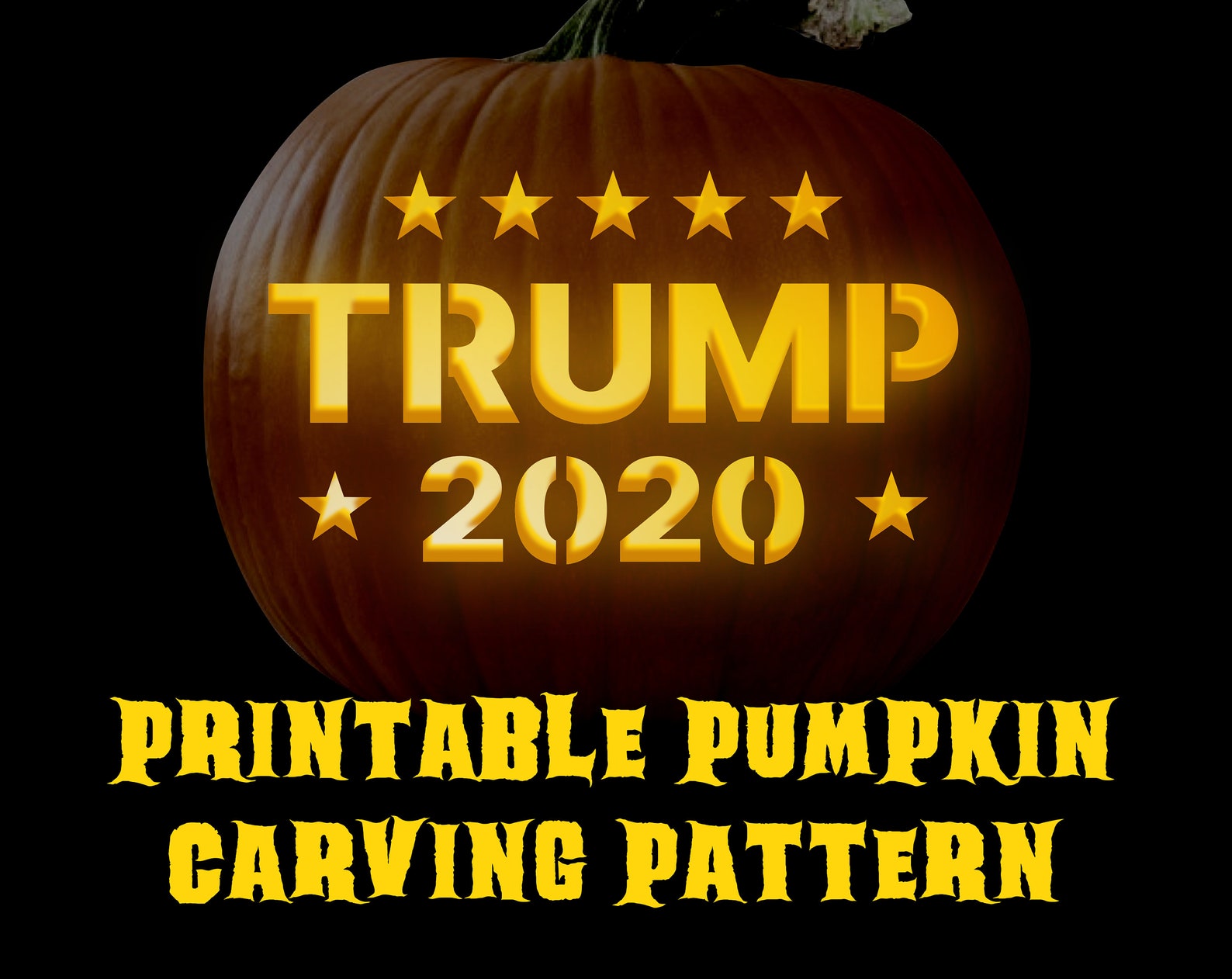 Donald Trump Pumpkin Carving Patterns For Halloween Trump Etsy