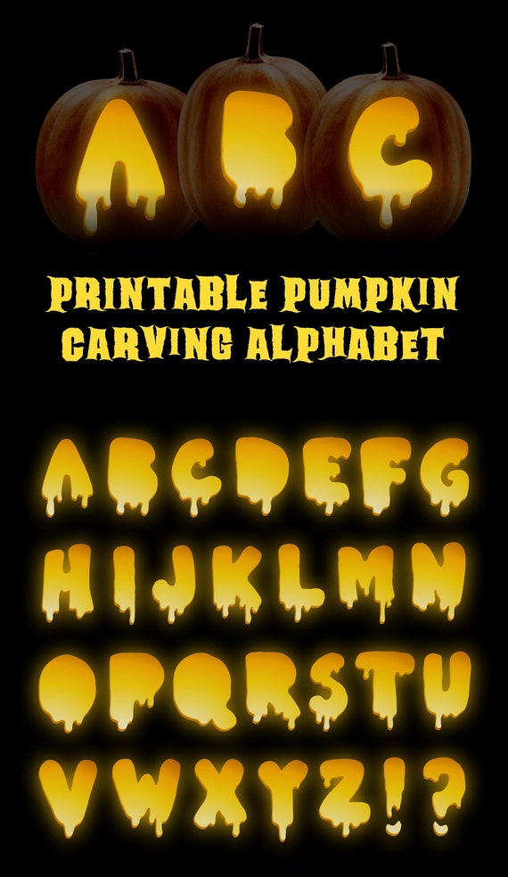 Jack-o-lantern letters  Create custom pumpkin words with