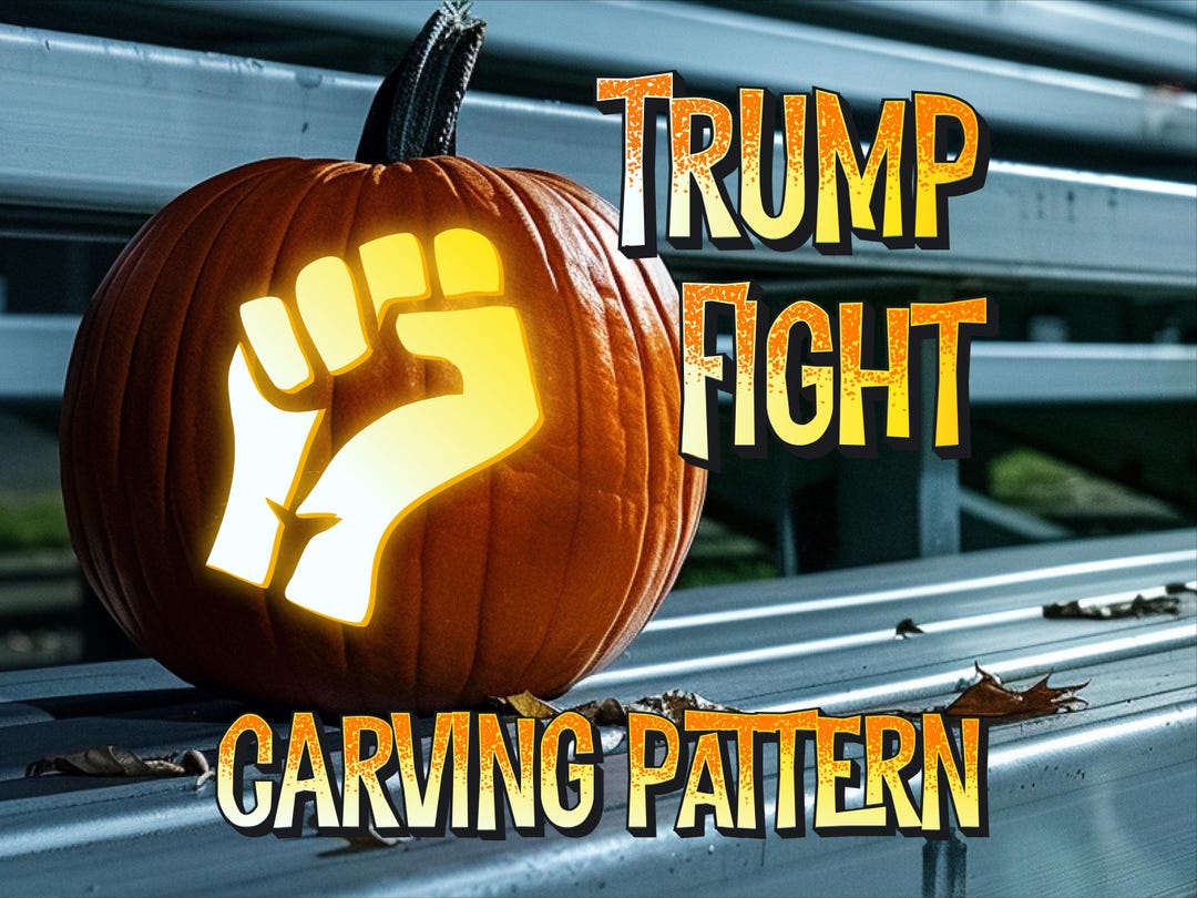 donald-trump-fight-fist-pumpkin-carving-pattern-printable-jack-o-lantern-stencil-with-trump-s-iconic-raised-fist-etsy