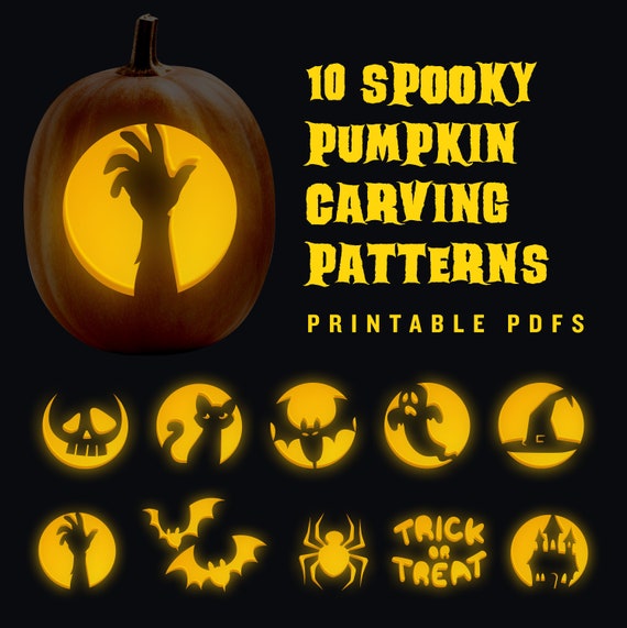 10 Printable jack-o-lantern pumpkin carving patterns for