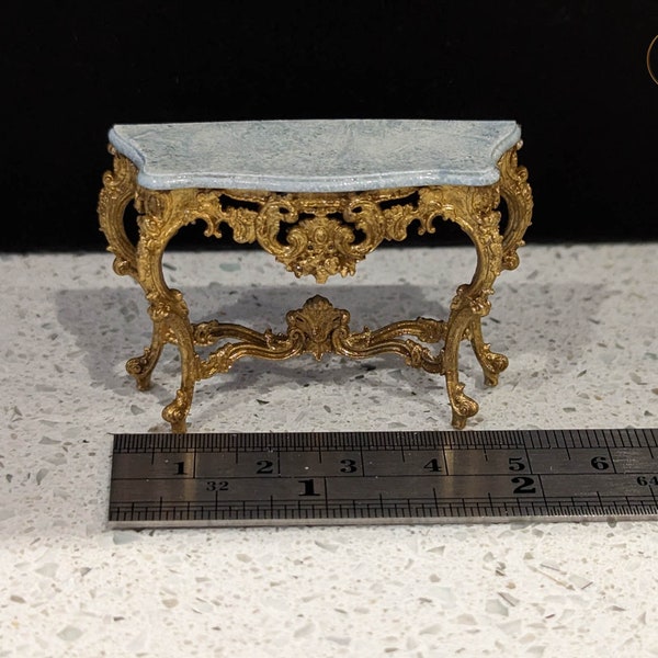 1:24 Classic Baroque Style Console Table - Furniture -  1/24th scale detailed miniature - Painted